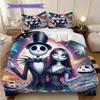 1PC The Nightmare Before Christmas pattern Bedding Quilt Set Quilt Cover Pillowcase Home Decoration (1 * duvet cover + 2 * pillowcase, without core)