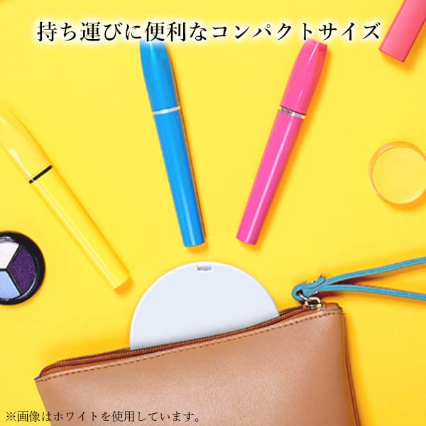 Компактное зеркало с 10-кратным увеличением, двустороннее ручное зеркало для макияжа, складное настольное зеркало для макияжа, круглое черное