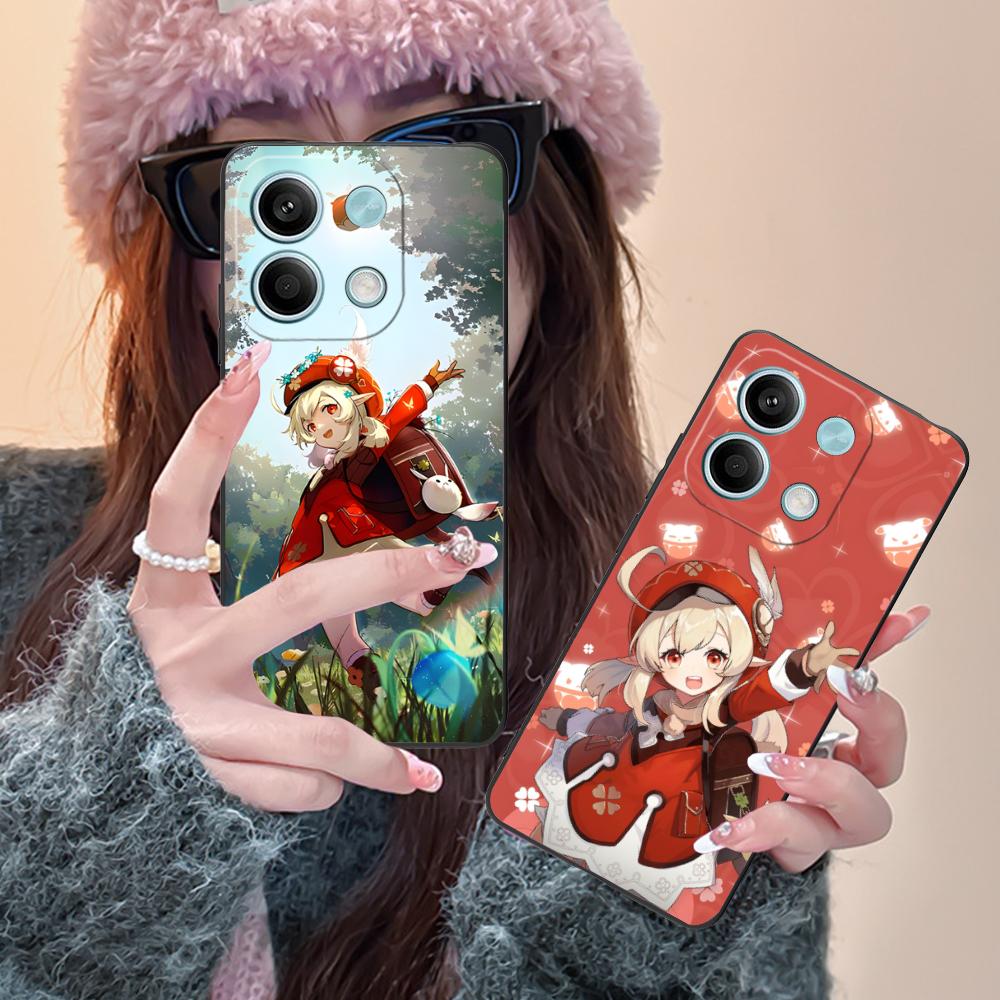 Game GI Klee Mobile Phone Case for Xiaomi Redmi Note 14 13 12 11 S Pro Plus 4G 5G Colorful Printing Cover Pretty Cover Luxury