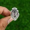 Promise Flower Adjustable Ring 925 Silver Natural African Amethyst