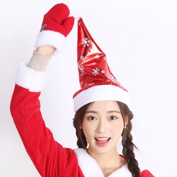 Party Cutie Red Santa Hat, Star + Setting, 6 Pieces