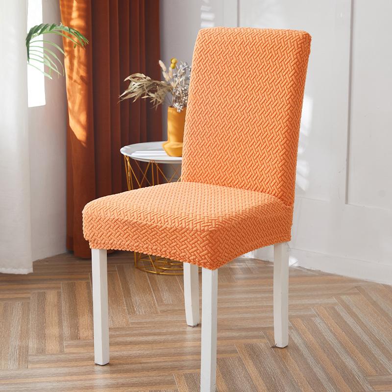 Новый жаккардовый чехол для стула на обеденный стол, чехол для спинки, встроенный эластичный чехол для сиденья, чехол для домашнего табурета, простой