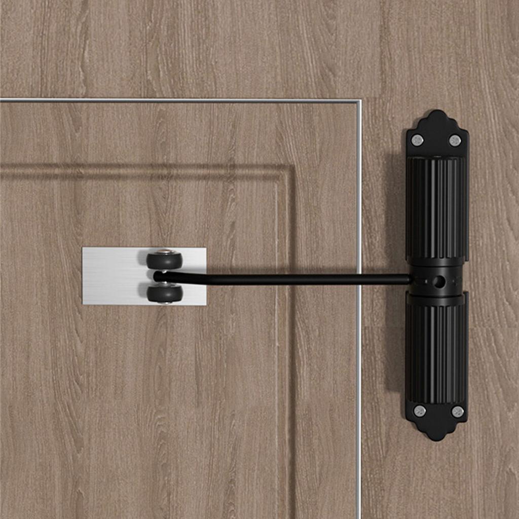 Automatic Door Closure Adjustable Strength Door Mechanism Smooth & Quiet Closing Metal Perfect for Home & Business Use