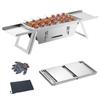 HwaGui Folding Foldable Convenient No Stainless Instant For Barbecue BBQ BBQ Bonfire Stand Stove, Grill, Storage, Effort, Steel, Camping, Outdoor,
