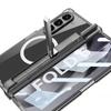 Прозрачный защитный чехол Z Fold6 Hinges для Samsung Galaxy Z Fold 6 5 с защитой экрана и беспроводным магнитным кронштейном