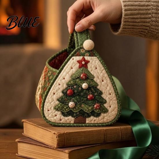 Праздничная корзина с подарками DIY Стеганый рождественский набор