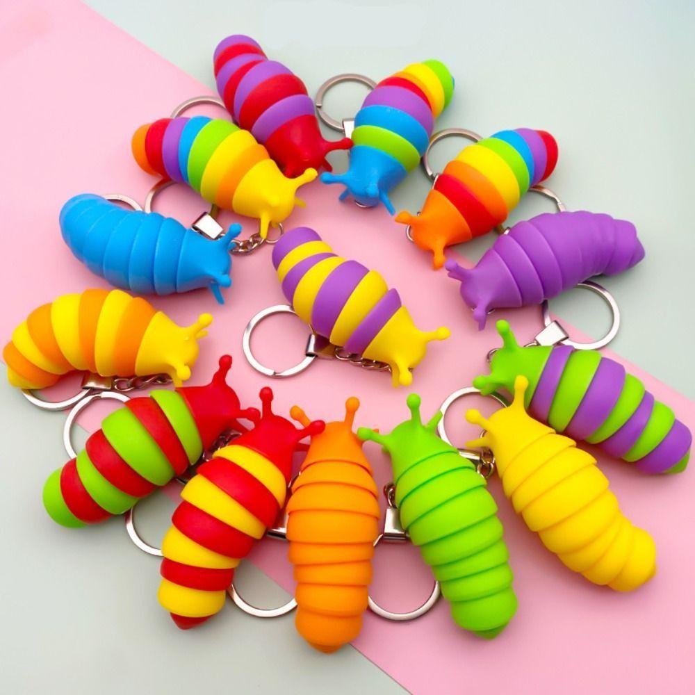 Key Accessories Caterpillar Keychain Finger Slug Snail Caterpillar Caterpillar Keyring Key Chain