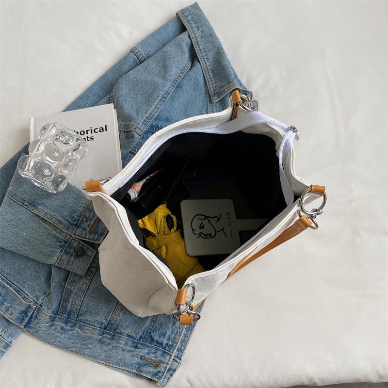 Women's Bag Large Capacity Commuter Tote Bag Soft Leather Fashion Shoulder Bag Textured Versatile Handbag