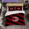 AC Milan 3 Piece Bedding Set Soft Duvet Cover Set with Pillowcases Printed Bedroom Decor Set for Home