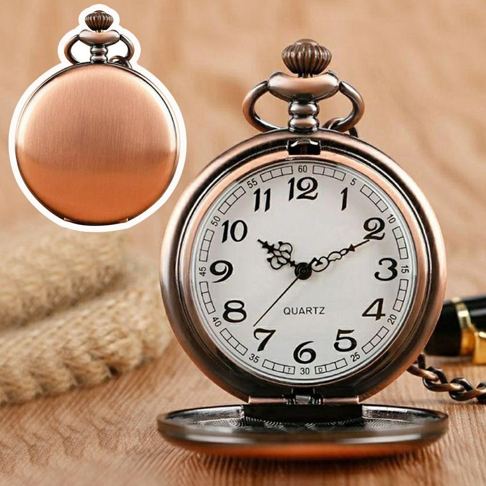 Стимпанк кварцевые часы бронзовые ретро часы новые карманные часы мужские