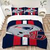 3 шт. Футбольный шлем New England Patriots с красно-белыми полосами, домашний комплект постельного белья - Универсальный трехсекционный комплект для спальни, гостевой комнаты, гостиной