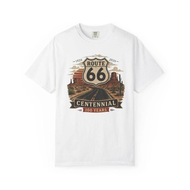Route 66 Centennial Shirt, Vintage Route 66 100 Years T-Shirt, Retro Americana R