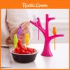 Adorably Designed Treetop Bird Fruit Fork With Vibrant Colors And Practical Use