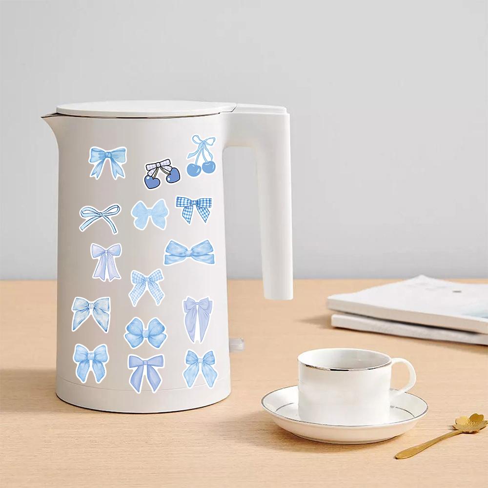 10/50 шт. мультяшные синие наклейки с бантом Kawaii ноутбук багаж скейтборд DIY студенческая комната водонепроницаемый художественный рисунок наклейка сообщества