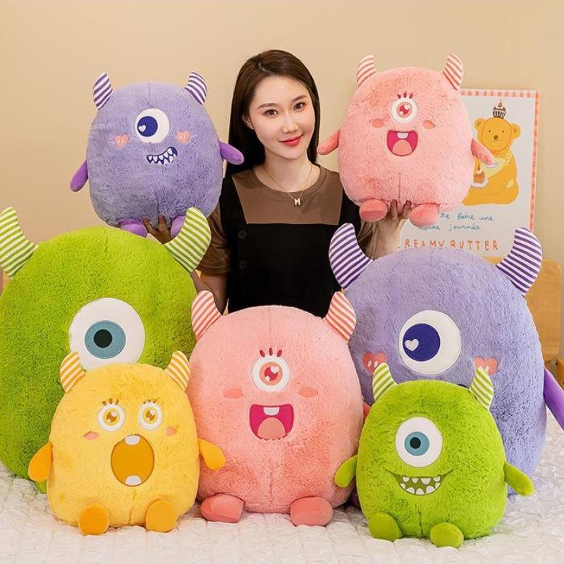 Милая мультяшная игрушка-подушка в виде монстра, Очаровательное домашнее животное, Мягкая игрушка, Подарок на день рождения, Оптом
