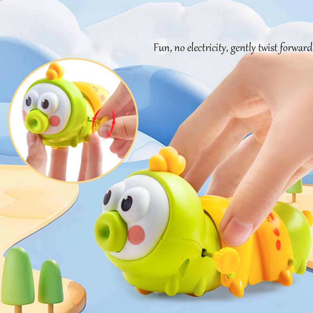 Caterpillar Puzzle Winding Toy,chain Winding Telescopic Mouthworm,movable and Running Swinging Small Animal Crawling Winding Toy
