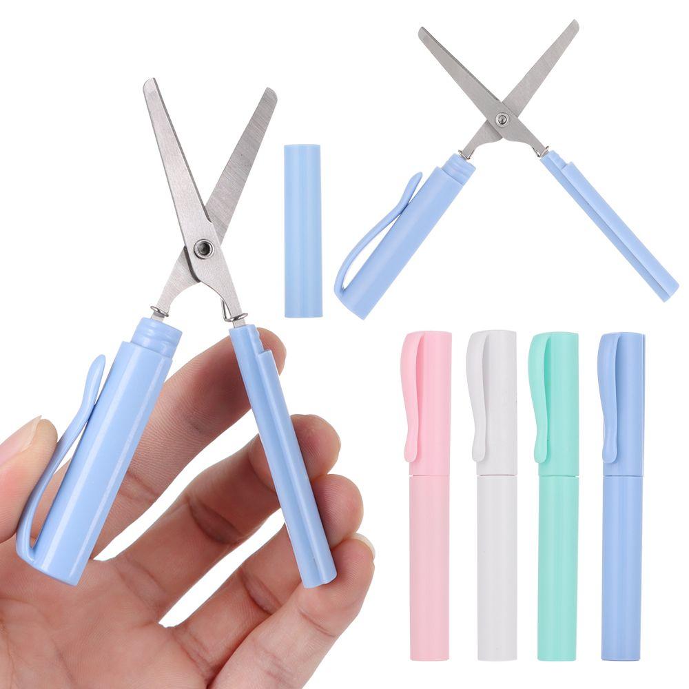 DIY Multifunction Paper-Cutting Art Tool Folding Scissors School Office Supplies Pen Shape Scissors