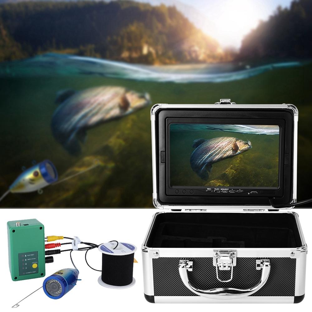 7-дюймовый 30M инфракрасный рыбопоисковый эхолот 1000 TVL Подводный DVR камера рыболовный монитор