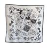 NINA SOLOR Lightweight Mulberry Silk Square Scarf