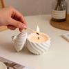 Силиконовая форма для банки со свечой в полоску DIY Рельефная коробка для хранения с крышкой Формы для цемента, гипса, смолы Ручная работа Праздничные настольные украшения
