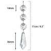 5pcs Simulate Ice Cone Crystal Hanging String Transparent Xmas Tree Decoration  Christmas