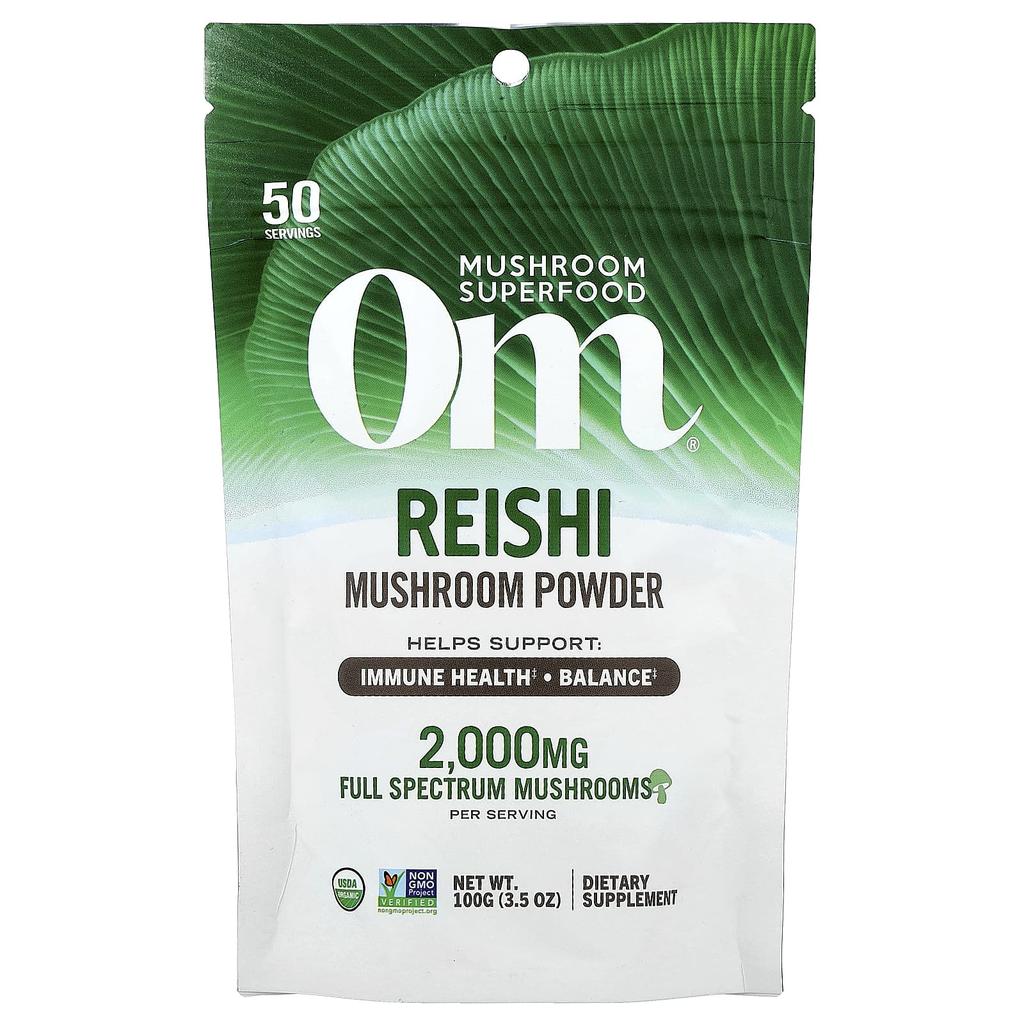 Reishi Mushroom, 100% Certified Organic Mushroom Powder, 100G(3.5Oz)