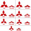 Car Front Head Hood Bonnet Emblem Rear Tail Bumper Trunk Sticker Cover For Mitsubishi Asx Lancer Outlander Pajero Ralliart L200
