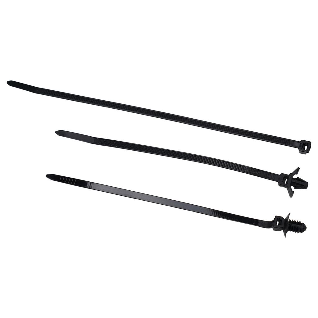 Для автомобильной промышленности Push Mount Cable Zip Tie Cable Tie With Clips Ассортимент размеров Хорошая изоляция Теплостойкость Премиум Материал