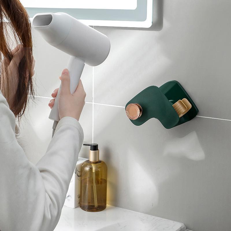 Кронштейн для фена, настенный, без удара, стеллаж для хранения фена, многофункциональный пилон для ванной комнаты
