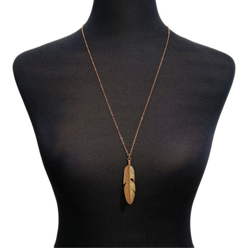 Bohemian Retro Feather Tassel Clavicle Necklace for Women