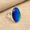 Синий австралийский тройной опал, драгоценный камень, стерлинговое серебро 925 пробы, ювелирные изделия ручной работы, красивое кольцо