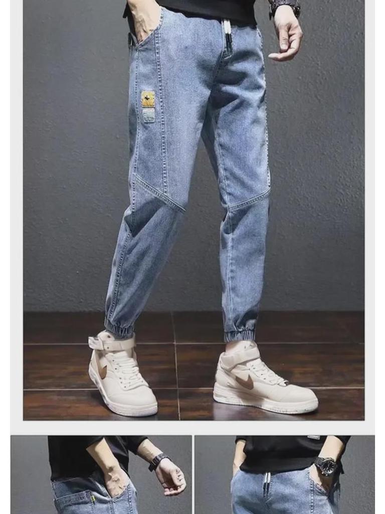 Мужские джинсы-шаровары из плотного бархата большого размера — большой размер, свободный крой, теплые повседневные брюки для осени и зимы