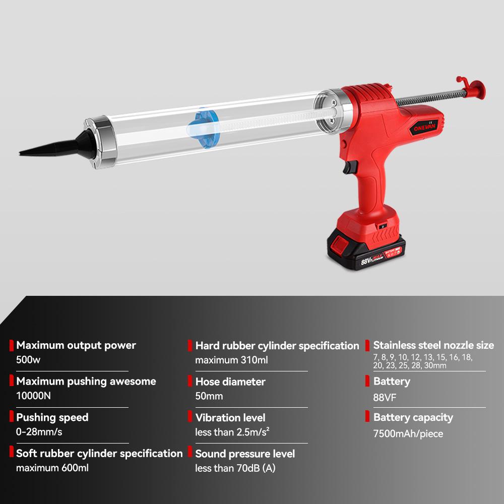 ONEVAN Аккумуляторный электрический клеевой пистолет Многофункциональный электрический пистолет для герметика для стекла Инструмент для клея-герметика для аккумулятора 21 В 18 В
