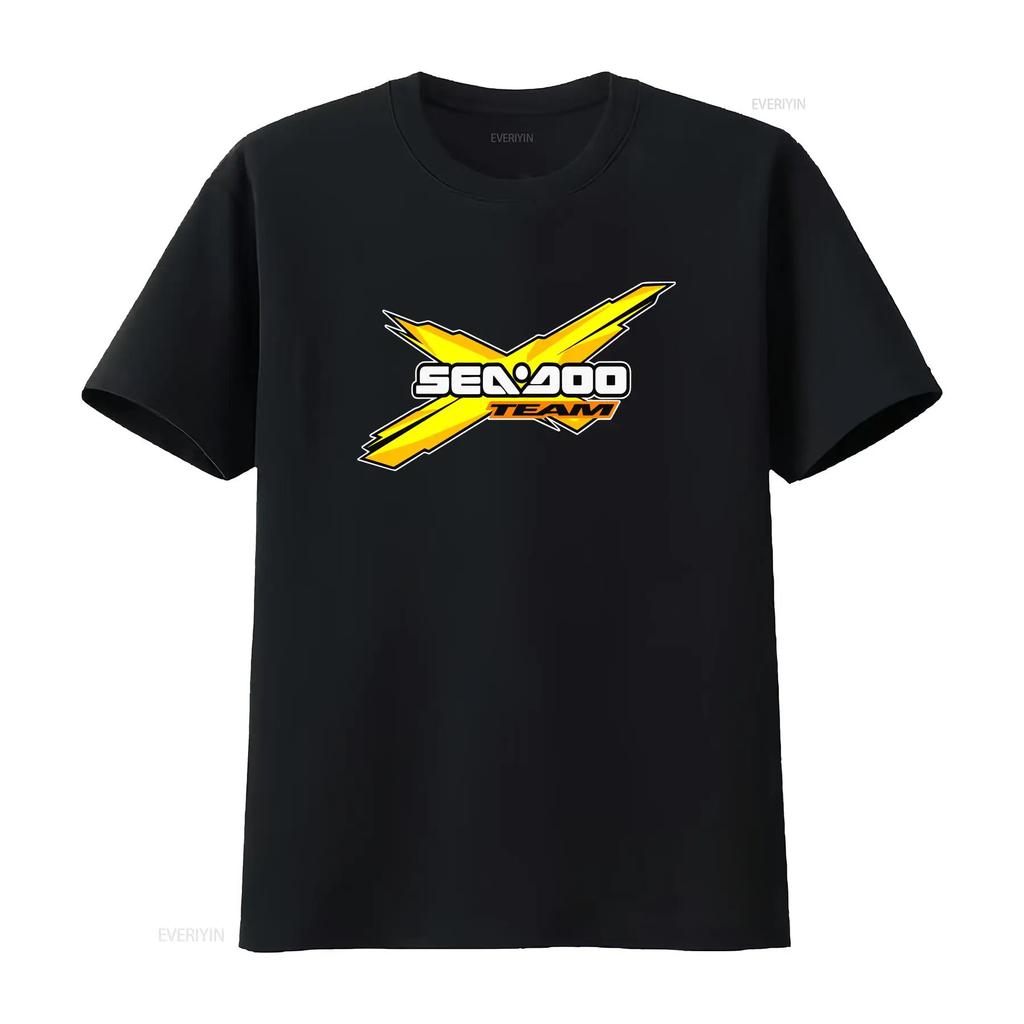 Sea Doo Team Ski Logo Mens Black T Shirt Size S 3XL vintage Washed Comfortable Casual designer clothes Stretched fashion