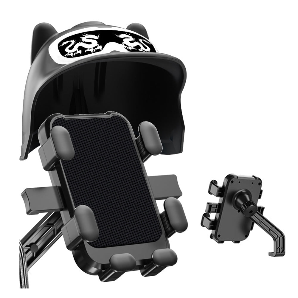 Маленький держатель для мобильного телефона для мотоцикла, шлема, мультяшный держатель для мобильного телефона для электрического велосипеда, навигатор, водонепроницаемый солнцезащитный козырек