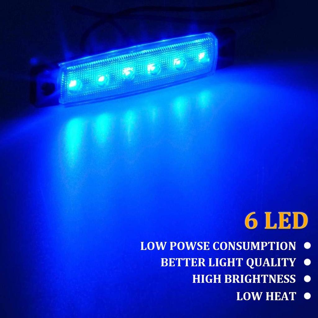 PSEQT 10 Pcs LED Rock Strip Lights Car Exterior Underglow Wheel Fender Well Lighting Kits Waterproof For Golf Cart Wrangler Offroad Truck RV UTV ATV