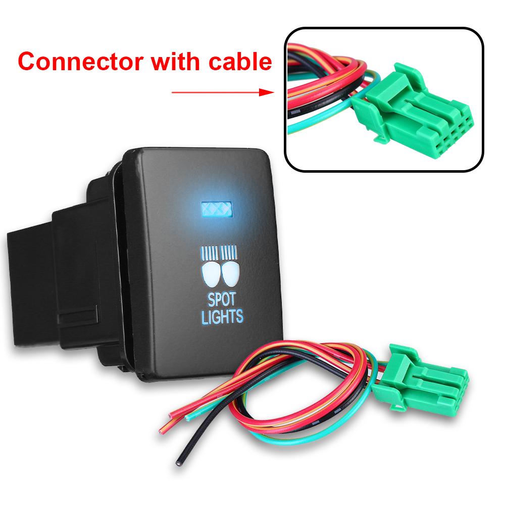 12 В автомобильный свет кнопка точечный противотуманный фара задний светодиодный световой бар переключатель для Mitsubishi Mirage LA Outlander ZK Triton MQ MR