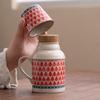 Керамическая термокружка Zhinianhua Ru Kiln с крышкой