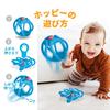 T-Rex Ogosports Silicone Teething Ball with Suction Cup, Poppy Blue, Baby Toy