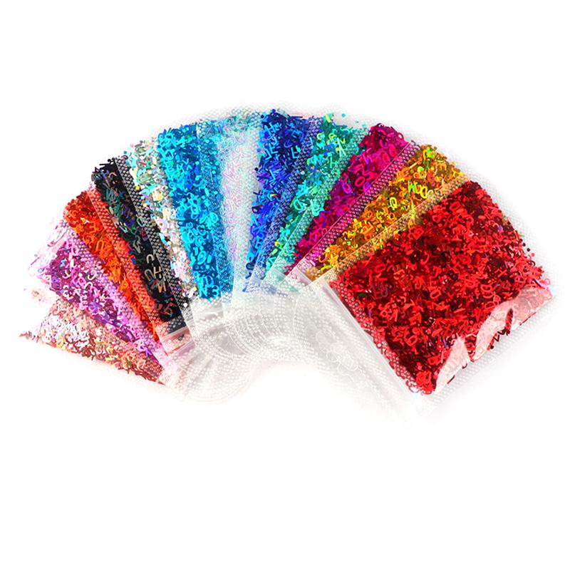 5 цветов алфавита блестки эпоксидная смола фестиваль крупные буквы смешанные блестки