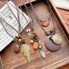 Vintage Feather Leaf Pendant Necklace Ethnic Sweater Chain New Long Ropse Necklace Women