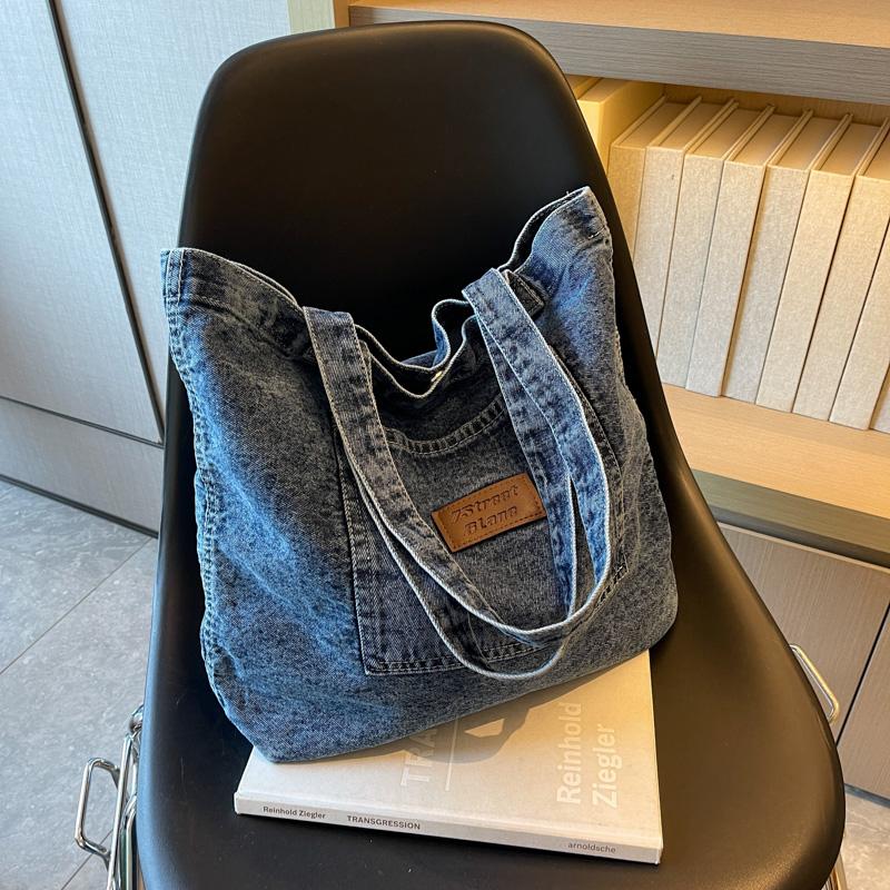 Модная джинсовая сумка через плечо, универсальная сумка для покупок, женская универсальная сумка
