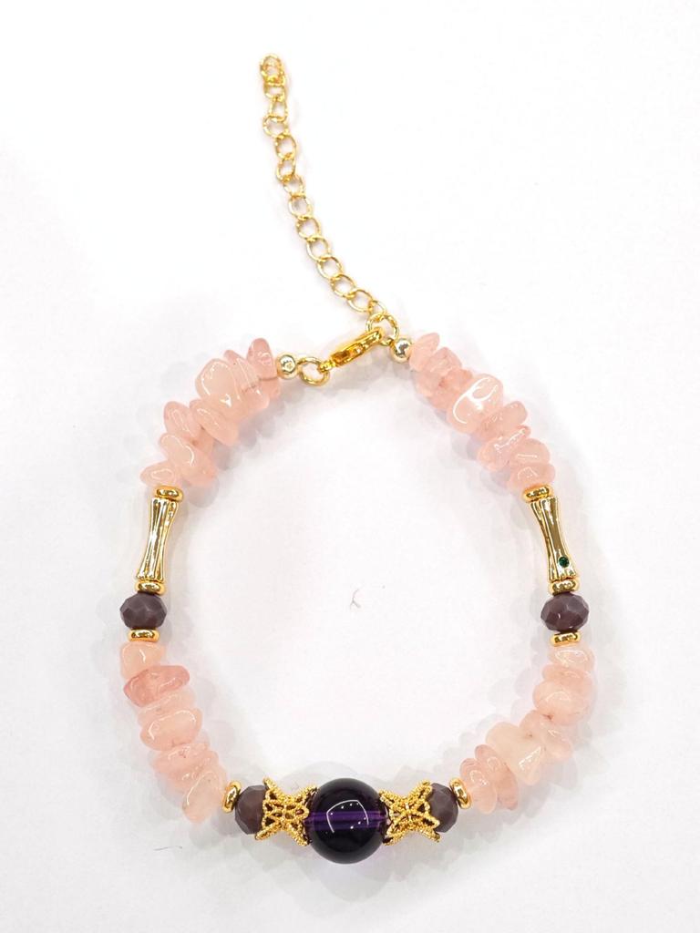 Высококачественный позолоченный браслет из натуральных камней - идеальный подарок для девушки или друга