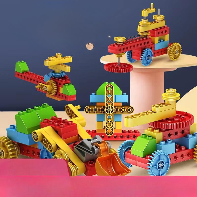 Просвещение Наука и образование Собранные головоломки Строительные блоки Крупные частицы шестерни Строительные блоки