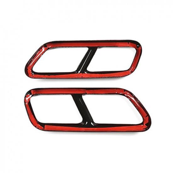 Rear Exhaust Muffler Tail Pipe Cover Trim For Mercedes Benz S Class W221 W222