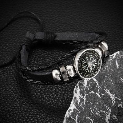 Viking Compass Personality мужской браслет Retro Punk Weave Регулируемый Подарочный браслет Lucky Pop