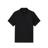Comfortable Breathable Solid Color Casual Short Sleeve Polo Shirt Men Tops Black 952528113-4