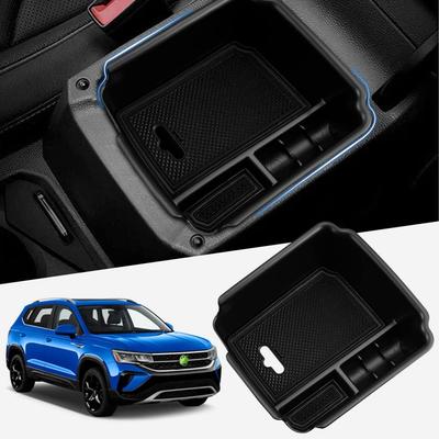 Автомобильный органайзер в центральную консоль для -2026 Volkswagen Taos / 2018-2024 VW Tiguan, Taos/Tiguan Аксессуары для интерьера Ящик для хранения подлокотника Вторичный Ert