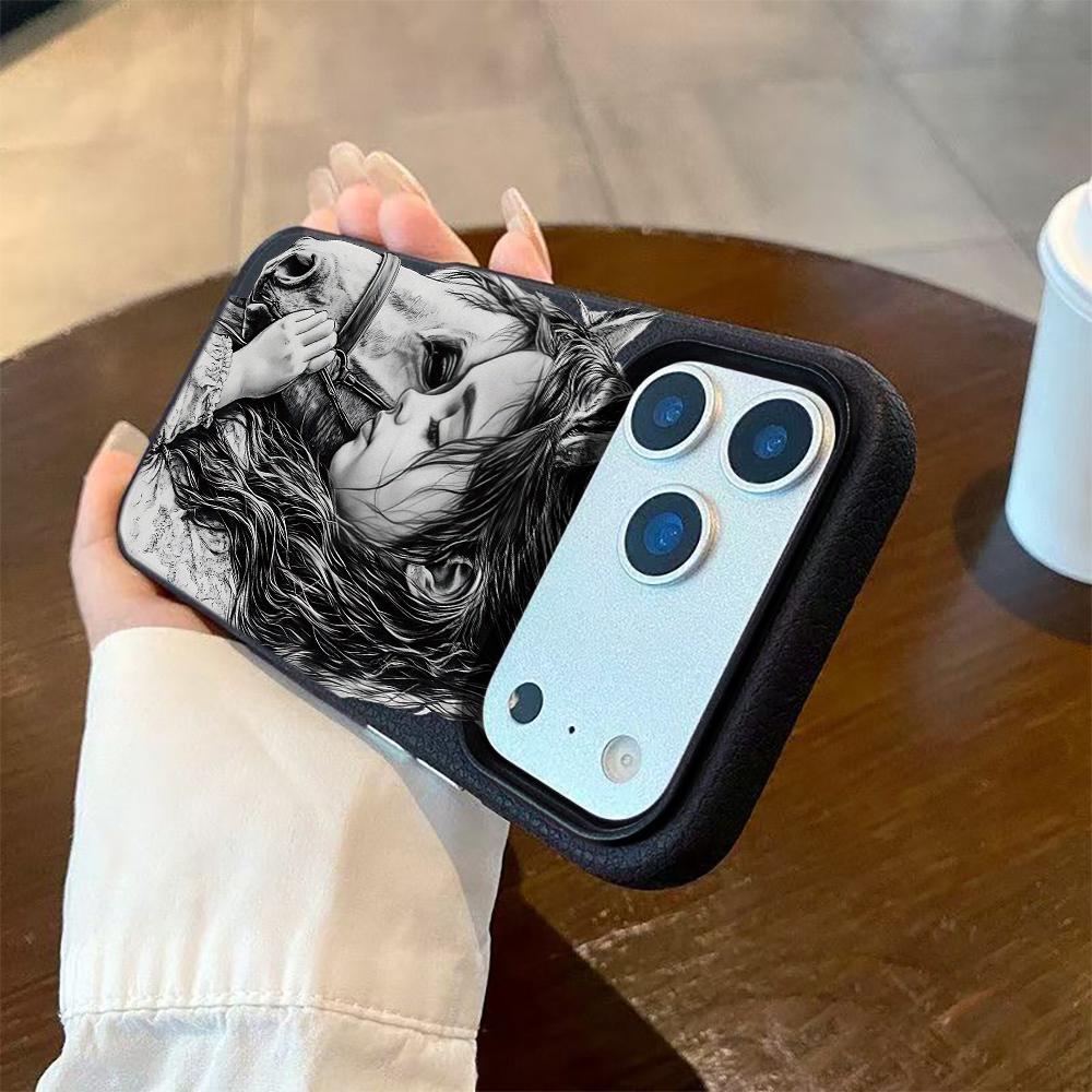 Черный конь с высоко поднятой головой Чехол для телефона Для IPhone 17 17Air 16 15 14 13 12 11 Pro Max XR XS Max 7 8 Plus Чехол