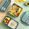 Портативная коробка для завтрака Bento с отсеками, герметичный микроволновый безопасный контейнер для обеда с многоразовым